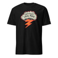 Product mockup of Support Local Music | Guitar Wing Tee in Black
